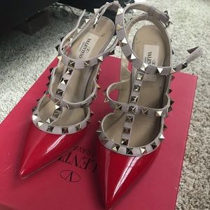 Valentino Garavani Red Studded heels